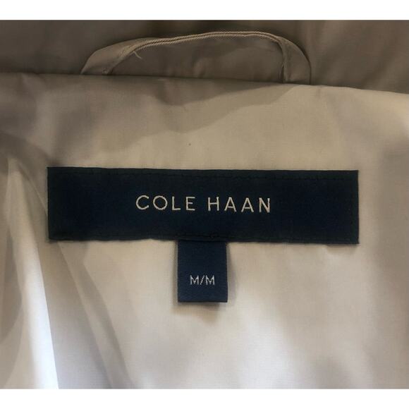 Cole Haan light taupe long women's trench coat size medium - Picture 8 of 9